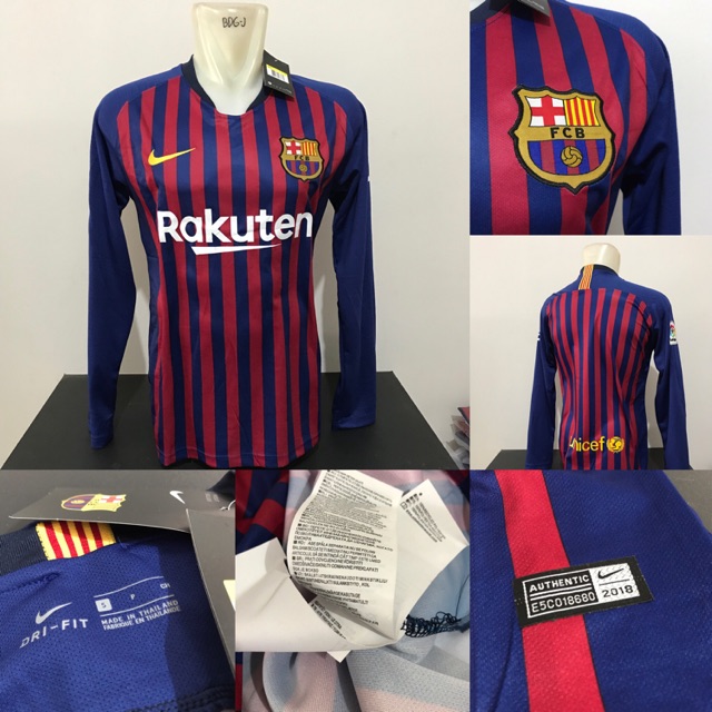 Jersey baju  bola  Barcelona  barca  home LS long sleve 