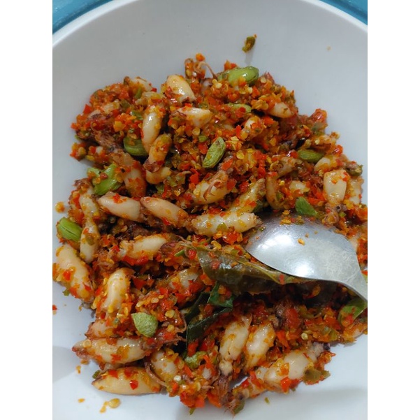 

Kuliner IunMutz Cumi asin Cumi Sambal Menu Padang