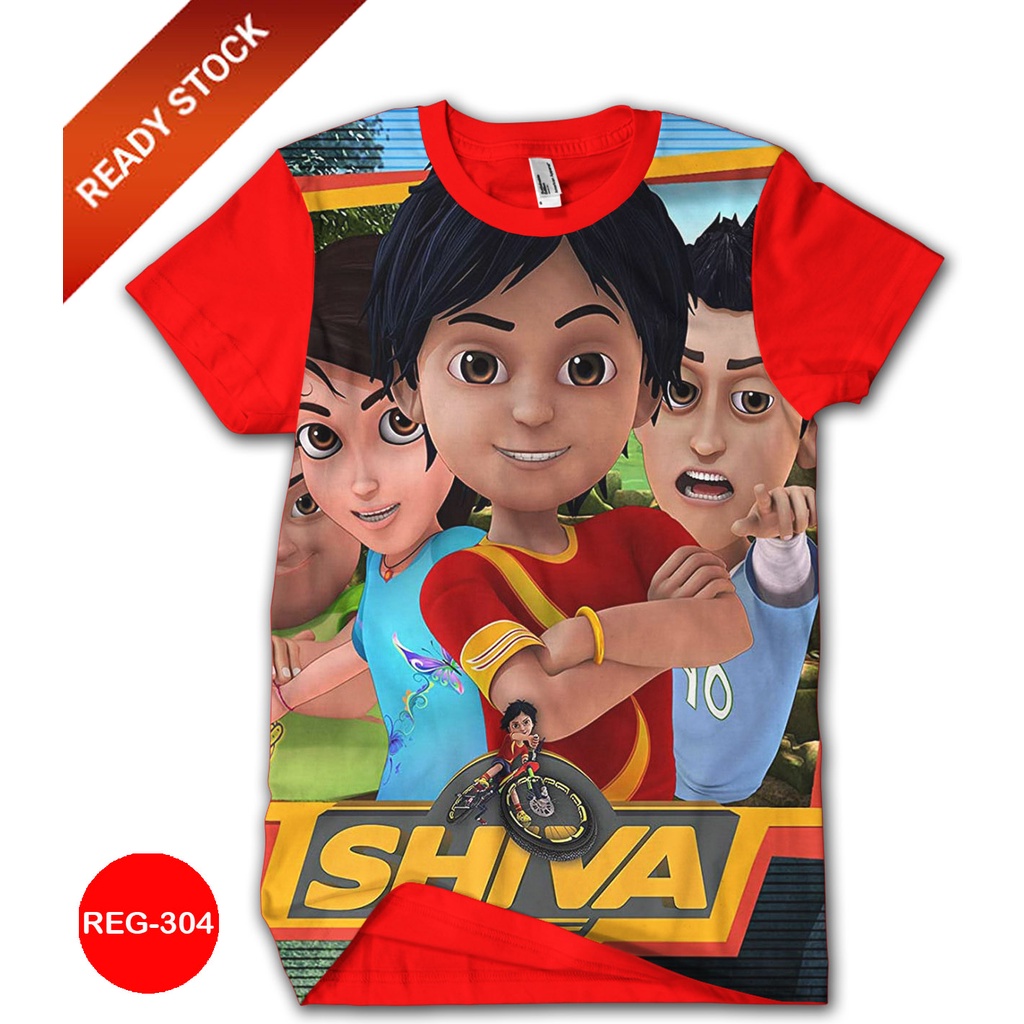 Baju Shiva Karakter Kartun 3D Kaos Anak Shiva Kartun TV Series #REG-304