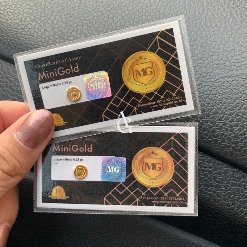 MiniGold 0.25 Gram Logam Mulia 24K White Series - Bisa Tuker Antam / Buyback - Mini Gold Emas