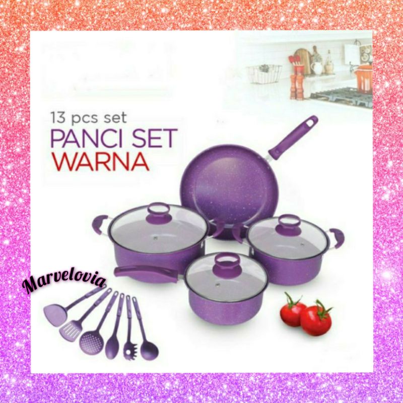 COOKWARE SET 13PCS / PANCI SET 13 PCS / PERALATAN PERLENGKAPAN MASAK 13 SET