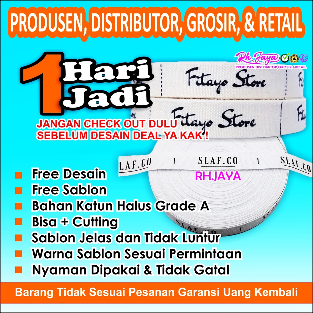 

[MIN 1 ROLL] LABEL SATIN HIJAB