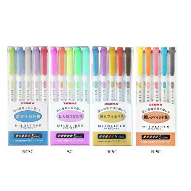 

ZEBRA MILDLINER 1 SET MURAH!!