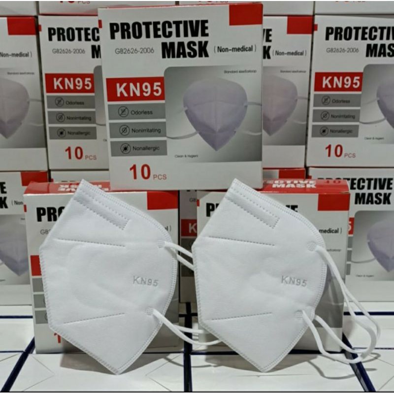 Masker KN95 Protective Mask isi 10pcs Masker KN95 Kawat Dalam
