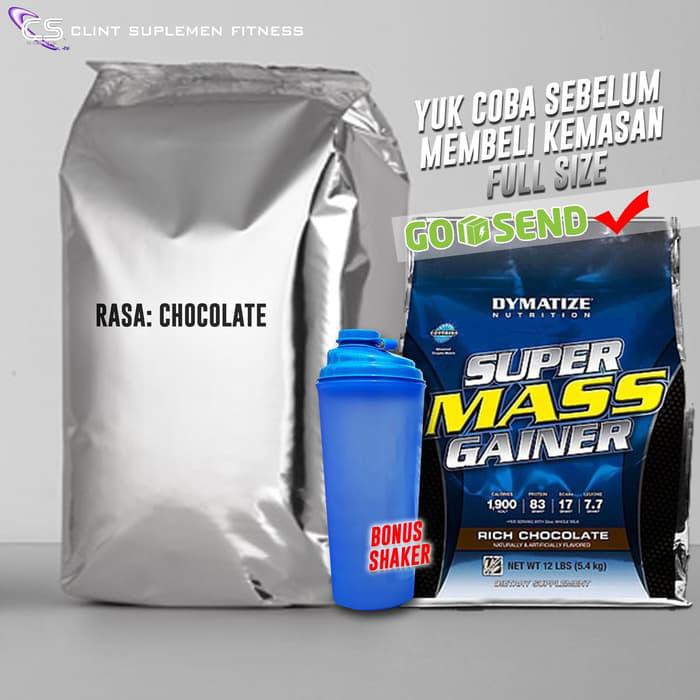 BERKASIAT NEW DYMATIZE SUPER MASS GAINER 2 LBS ECERAN/KETENG/REPACK SUPERMASS