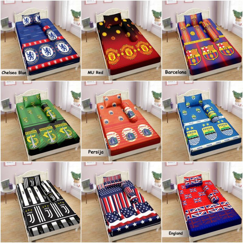 Sprei Motif Club Sepak Bola | sprei club bola | Sprei Sepak Bola 180x200 | Sprei bola 120x200