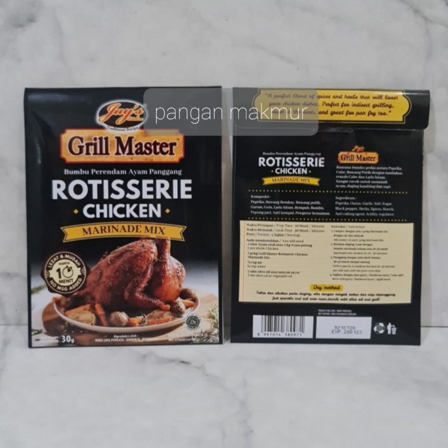 

bumbu ayam panggang jays - grill master rotisserie chicken 30 gr