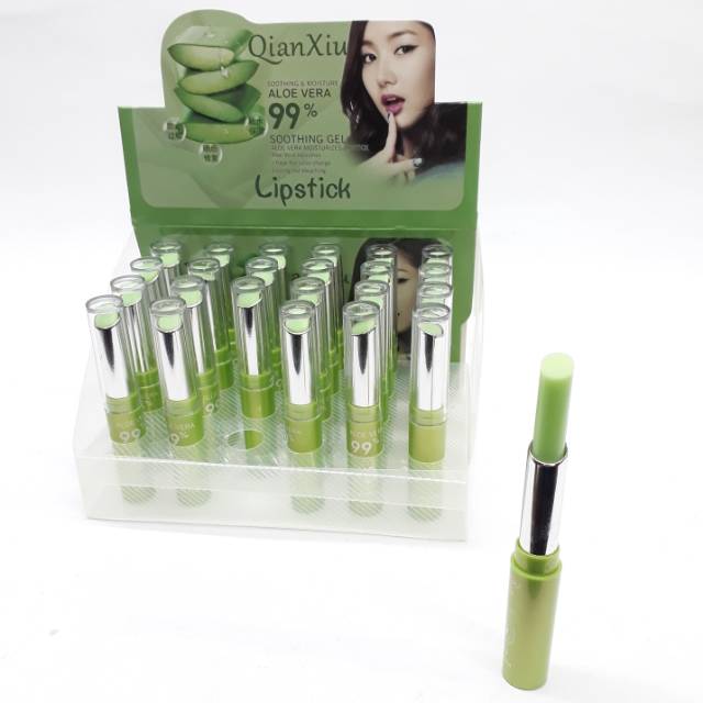 LIPSTICK QIAN XIU ALOE.VERA 99%/ HIJAU lusinan