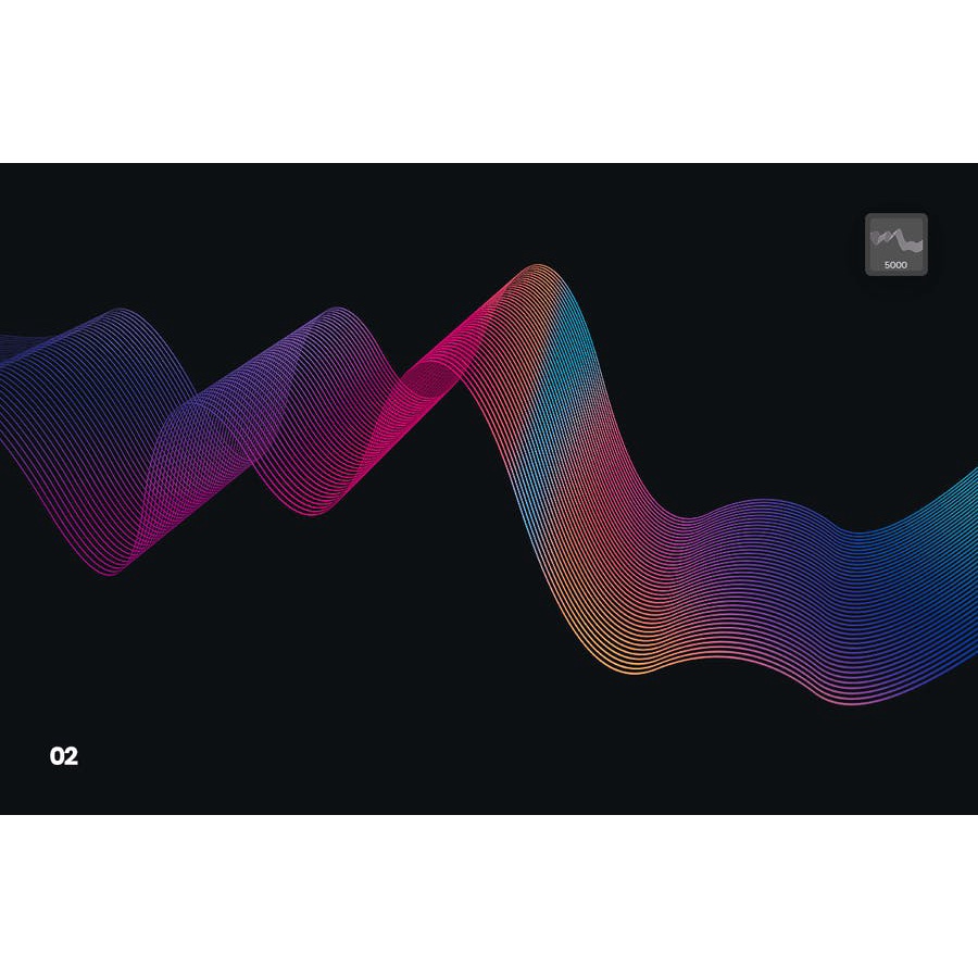 Digital Linear Waves - Photoshop Brushes