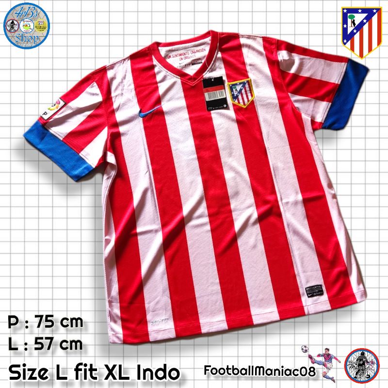 Jerseynya Falcao Atletico Madrid Home 2012 Size L fit XL Nameset Falcao #9 El Tigre