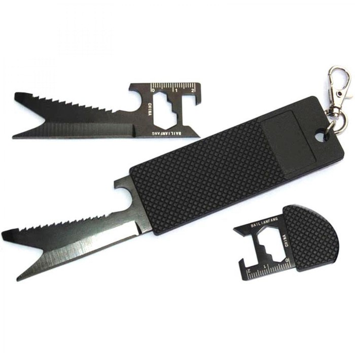Gergaji Gantungan Kunci Multifungsi 7 in 1 Peralatan Survival EDC unik