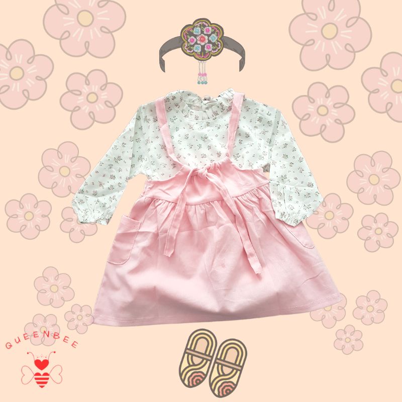 Modern Hanbok Style Dress Anak Perempuan Usia 1-4 tahun Terusan Cewek Lucu murah bagus kado ultah ul