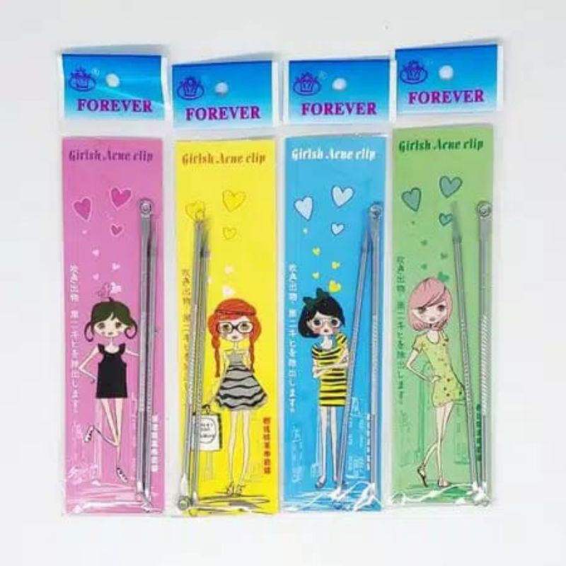PINSET KOMEDO 2 IN 1 / ALAT PENCET JERAWAT DAN KOMEDO ISI 2 PCS