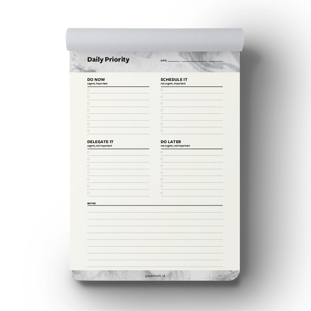 

Notepad Daily Priority Marquee