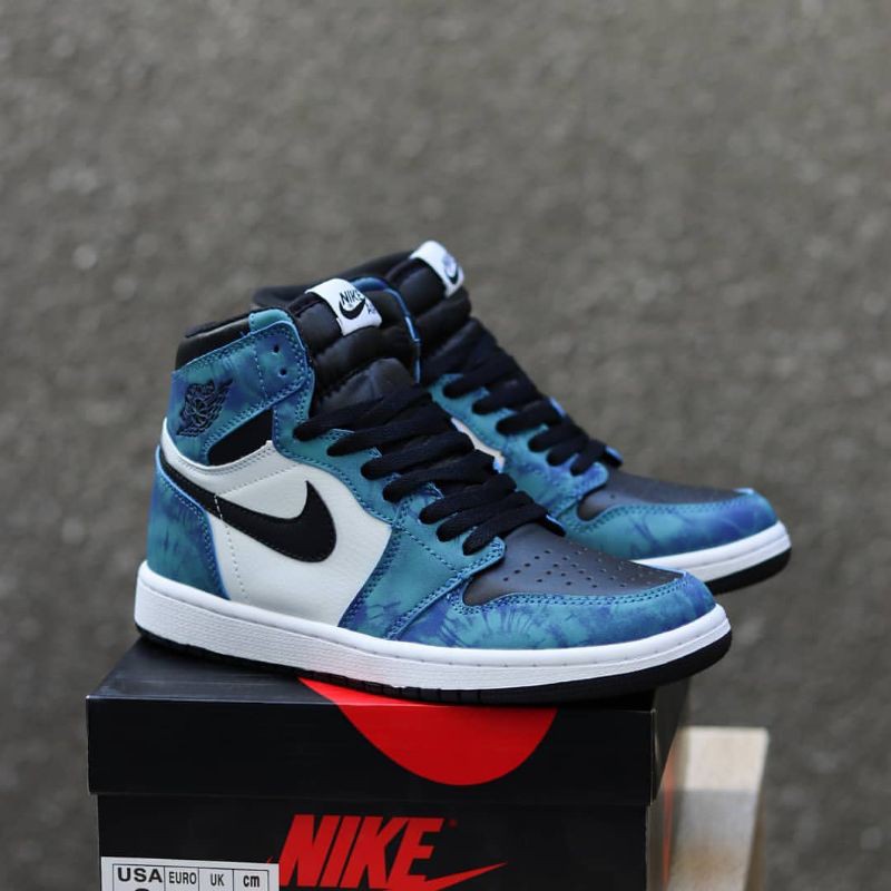 Sepatu Nike Air Jordan 1 High Tie Die Orginal 100%