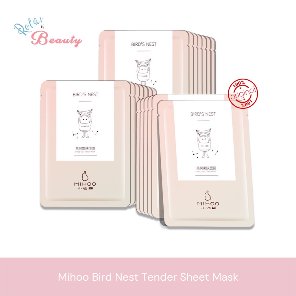 MIHOO Bird Nest Tender Sheet Mask Masker Wajah Muka Skincare