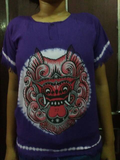 Kaos Santai Barong Bali Warna Warni/ Souvenir Khas Jogja Harga Murah/ Unisex Laki-laki perempuan