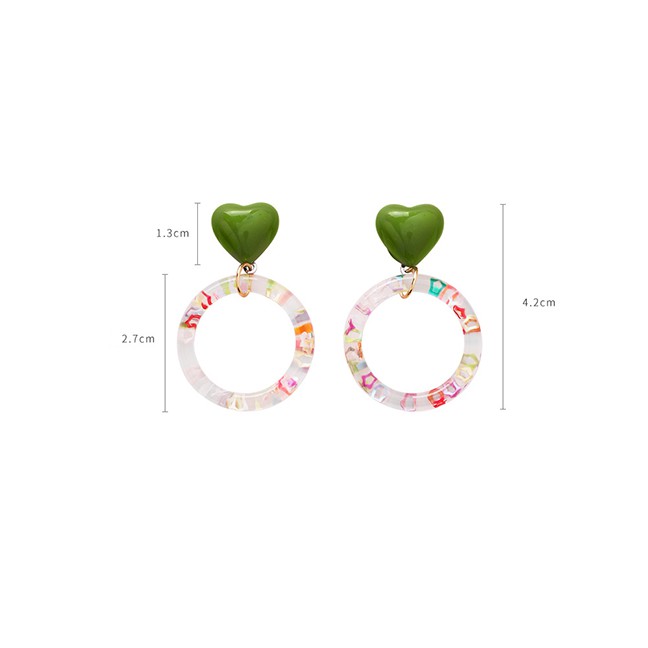 LRC Anting Tusuk Fashion Love Ring Earrings F88928