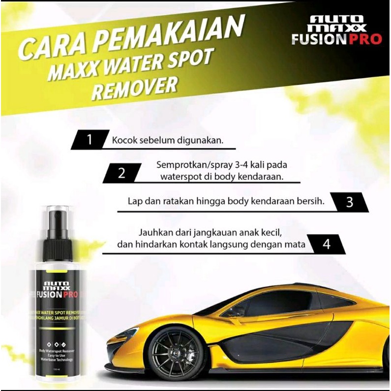 Paket Perawatan Kaca dan Body Menghilangkan Jamur - automaxx Water Spot Remover automaxx glass polis