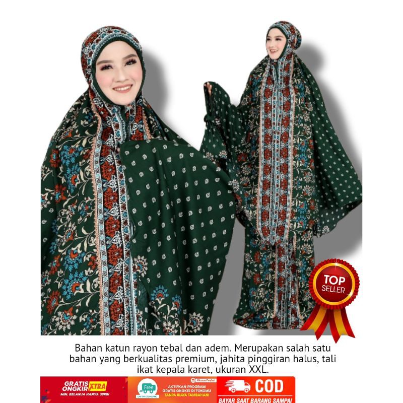 MUKENA BATIK MOTIF BUNGA KATUN PREMIUM