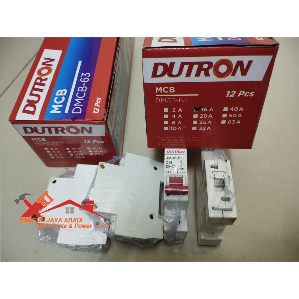 Jual MCB Domae DUTRON 1 Phase CIRCUIT BREAKER C16A 16A 16 Ampere SNI BJ ...