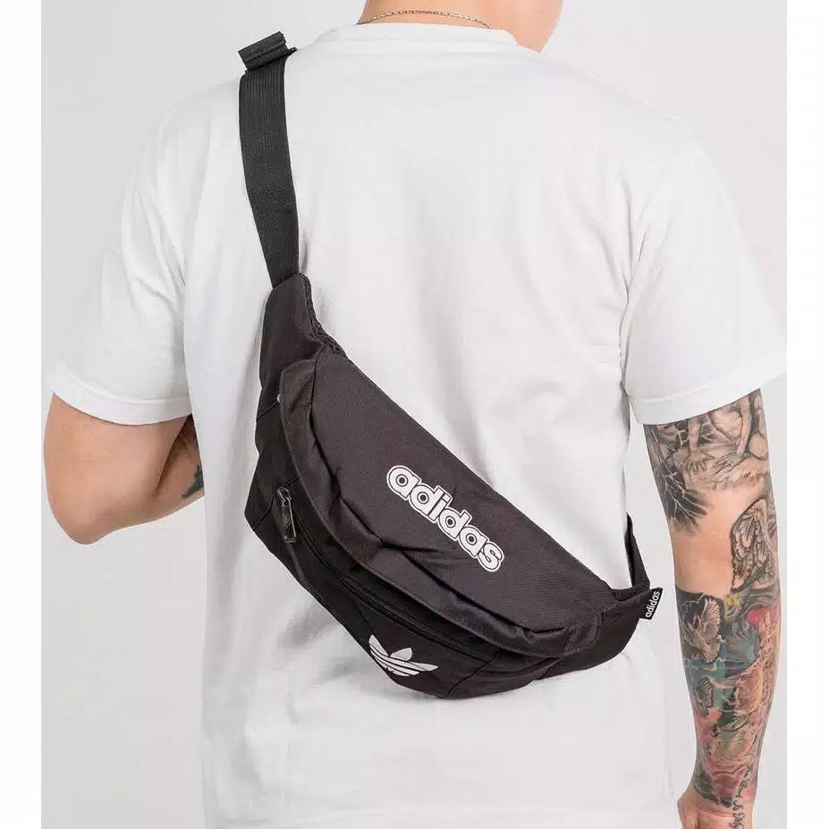 Tas Waistbag/pinggang Pria ADIDAS kanvas import Hiqh Quality