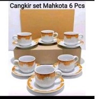 Jual Cangkir Mahkota List Gold Cangkir Set Ukuran Besar Isi Set Tea Set Gelas Shopee Indonesia