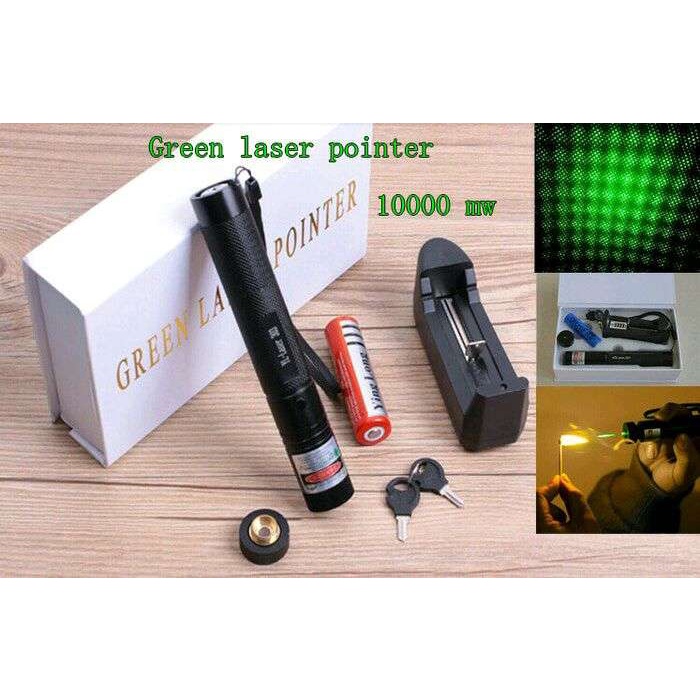 Senter Laser Green laser pointer bahan solid tahan banting anti air