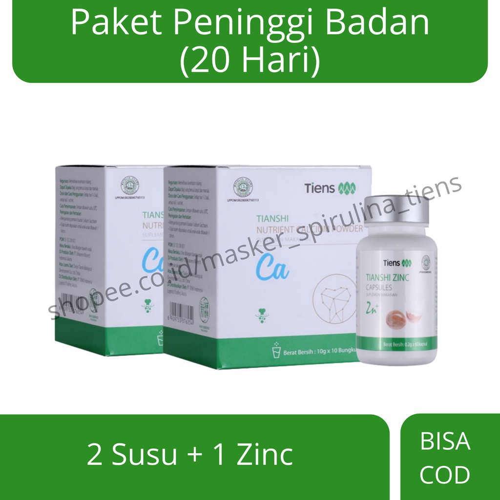 

Supleman Peninggi Badan (20 Hari) Susu Peninggi Badan Tiens | Vitamin Peninggi Badan