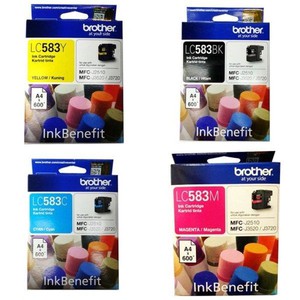 Tinta Brother LC-583 Black, Cyan, Yellow, Magenta Original