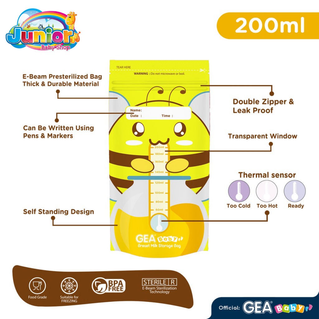 GEA Baby Breast Milk Storage Bag 200ml