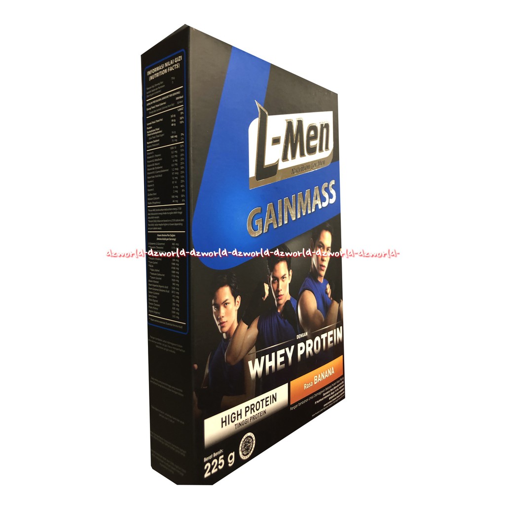 L-men Gainmas 225gr Whey Protein Rasa Banana High Protein Susu lmen Gain Mass Susu Nutrisi Untuk Pria Cowok Agar Lebih Berotot Fitnes L men Bubuk Rasa Pisang 225 Gram