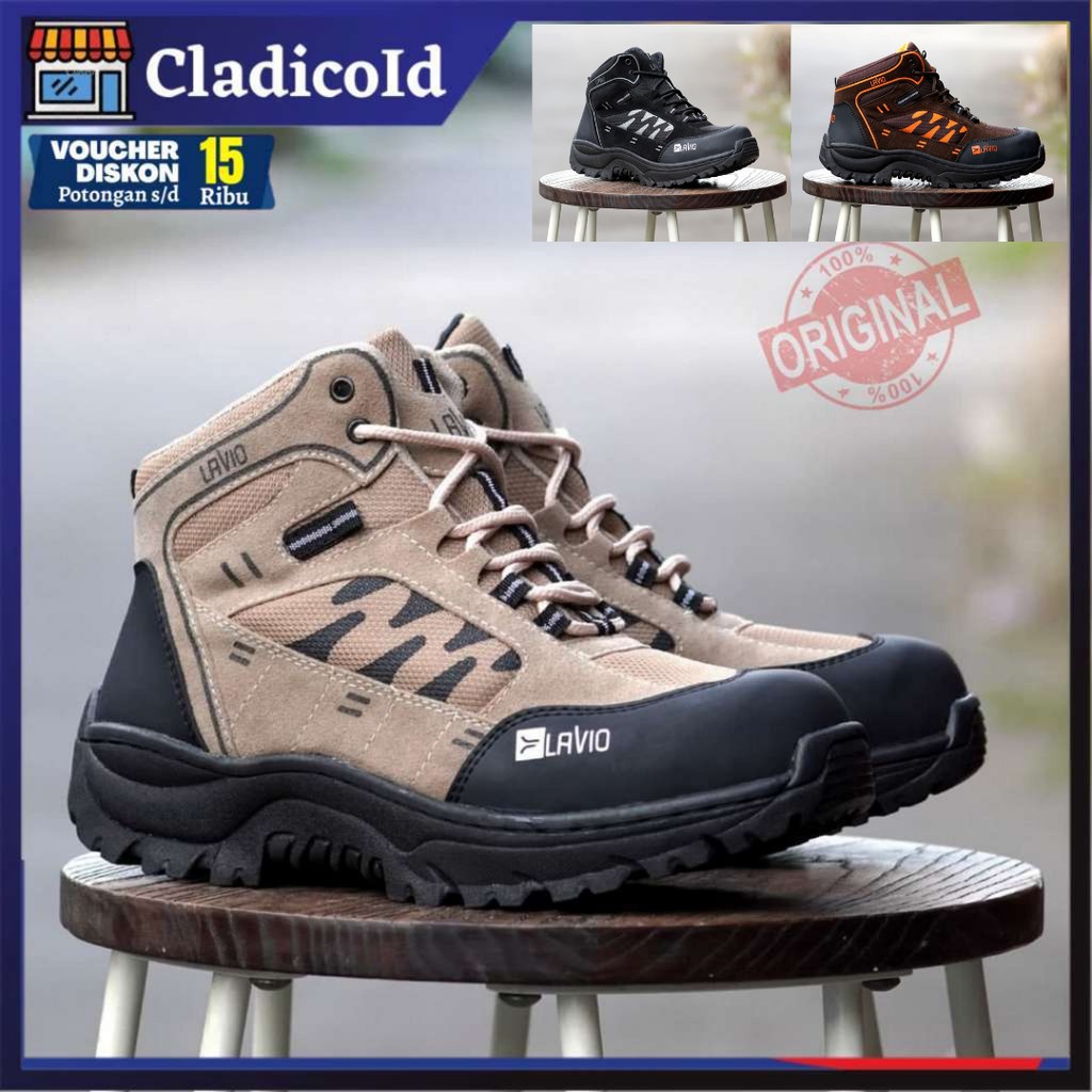 Sepatu Pria Safety Boots Ujung Besi Kerja Lapangan Outdoor Mendaki Gunung Mood Booster Model Terbaru Original Sefty Shoes LAVIO Axel