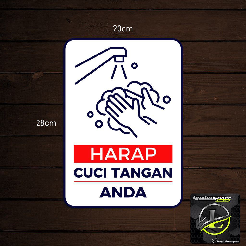 

A4 | Stiker Peringatan | Sticker Warning Sign | CUCI TANGAN