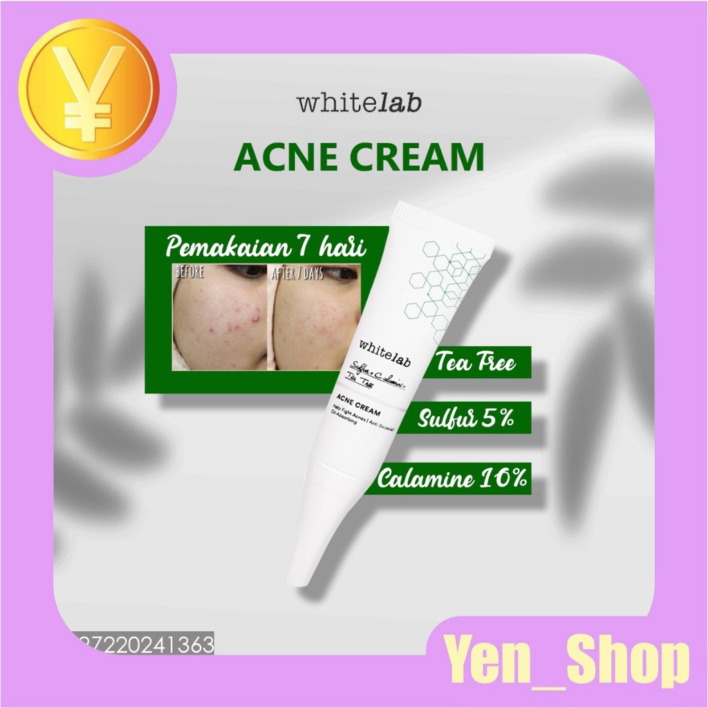 WHITELAB Acne Series Face Cream Kulit Sensitif Berjerawat - 10ml