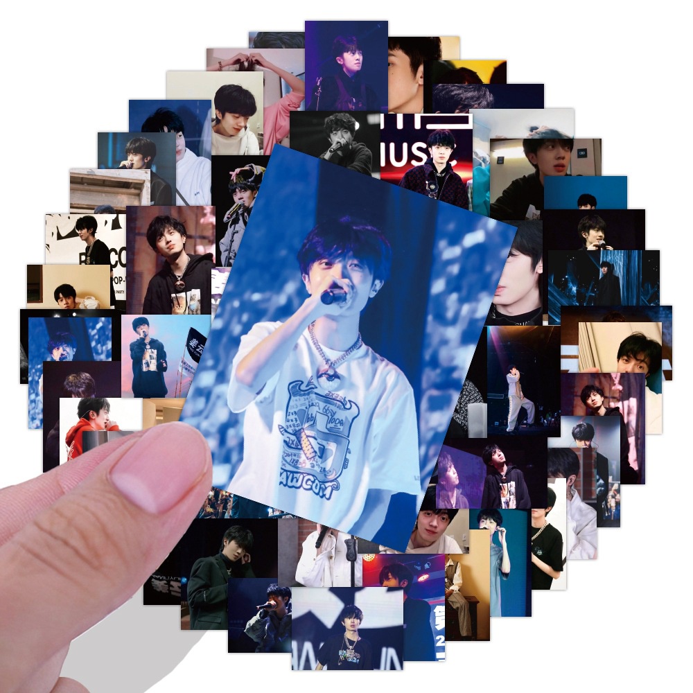 60 buah hip hop rapper Jiang Yunsheng stiker daratan male idol ponsel case stiker Notebook stiker bi