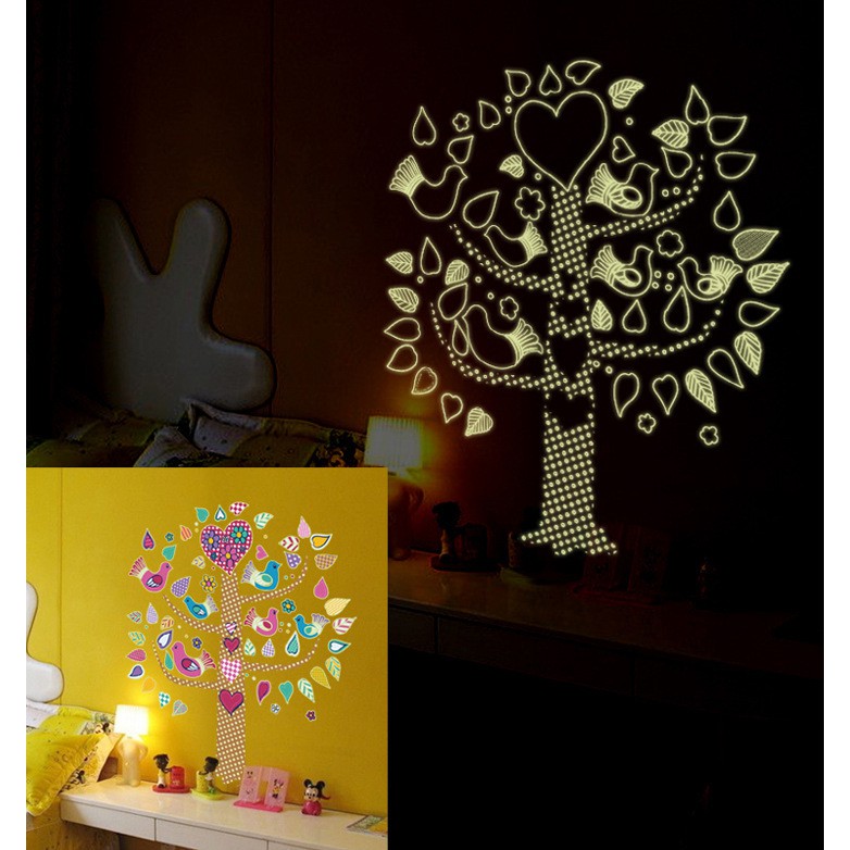 RELIZA Wall sticker | Stiker Dinding 60X90 POHON GLOW IN THE DARK CUTE TREE ABQ9617