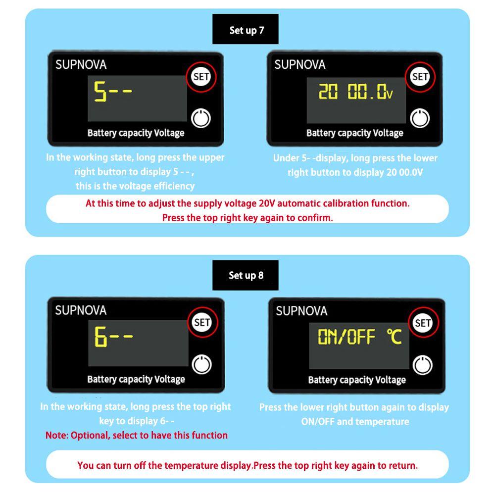 Indikator Kapasitas SOLIGHTER High Quality Voltmeter Mobil Motor Lead Acid