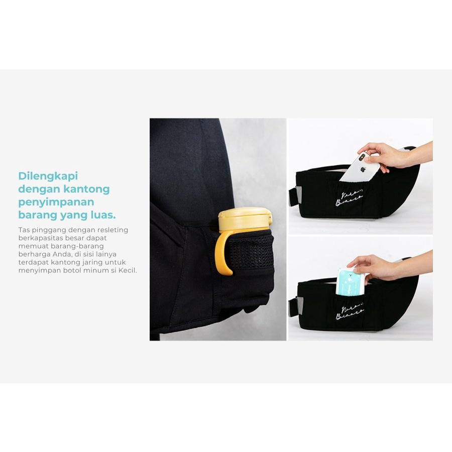 MOOIMOM X NERO BIANCO LIGHTWEIGHT HIPSEAT CARRIER