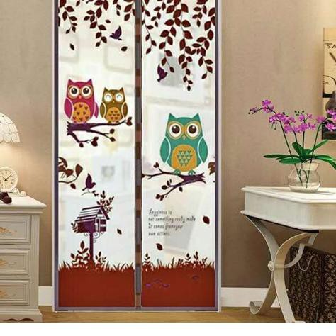 ☆ (OWL) Tirai Pintu Kamar Magnet Gorden Hordeng Pintu Kamar Magnet Transparan Anti Nyamuk Murah L001
