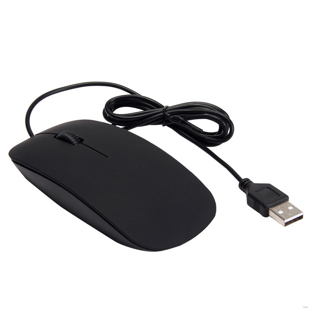 Mouse Gaming Mini Ultra Tipis Warna Hitam Putih Matte Dengan Kabel Usb Untuk Pc/Laptop