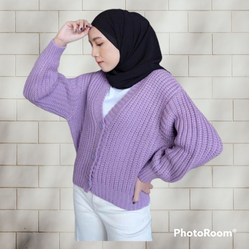 Ayura Cardigan Rajut Premium / Cardigan Oversize / Cardi Rajut / Cardigan Crop