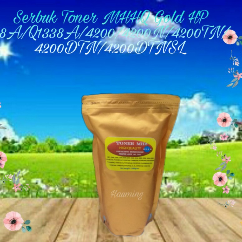 Serbuk Toner Refill Bubuk MHHQ Gold HP 38A Q1338A 4200 4200N 4200TN 4200DTN 4200DTNS 4200DTNSL 1kg