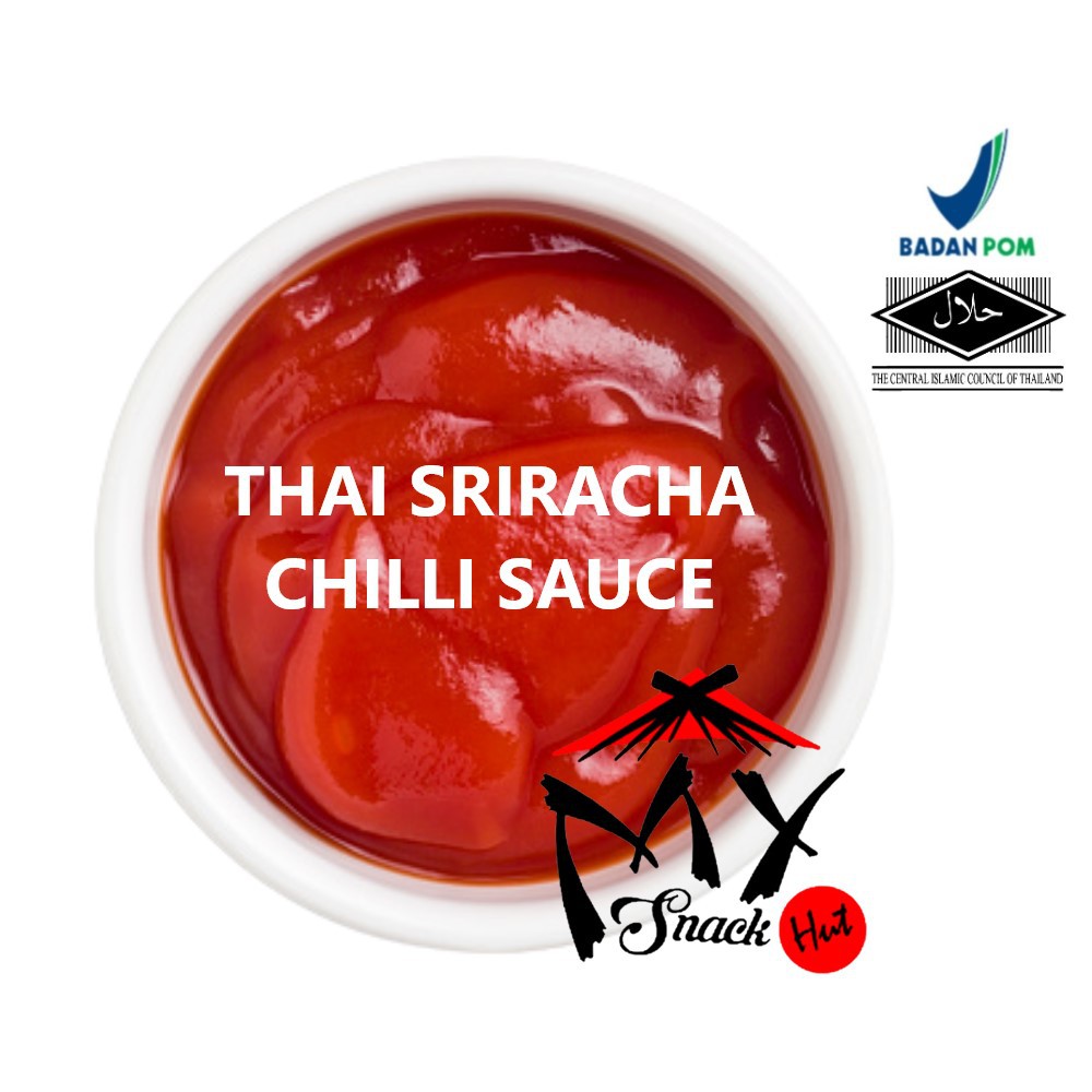 SRIRACHA SAUCE 50GR - SAUS SAMBAL MERAH THAILAND SAOS CABE CABAI RED HOT THAI CHILLI CHILI SOS IMPORT HALAL