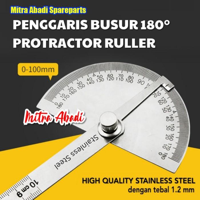 

Penggaris Busur 180 Stainless Steel Protractor Angle Ruler