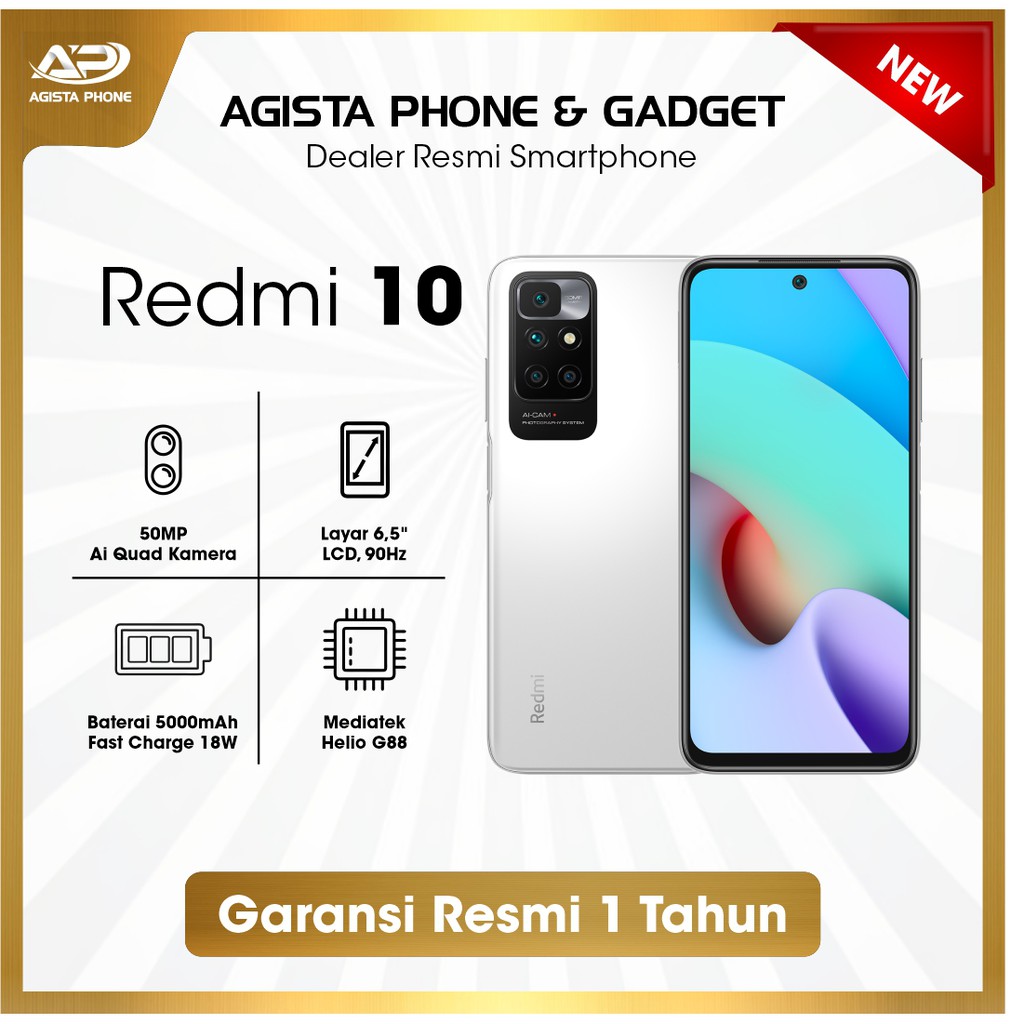 Redmi 10 2022 4GB+64GB 6GB+128GB Garansi Resmi 1 Tahun