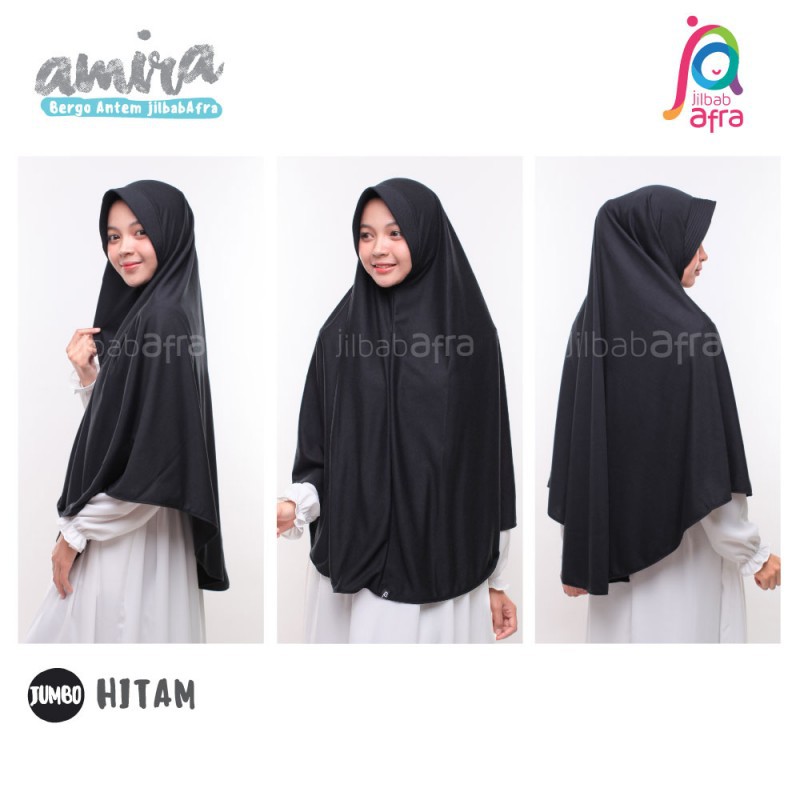 JILBAB INSTAN SIZE M - BERGO PET ANTEM- JILBAB AFRA AMIRA - HIJAB BAHAN KAOS, ADEM, NYAMAN &amp; LEMBUT