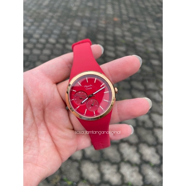 Jam tangan alexandre christie ac 2663 original red