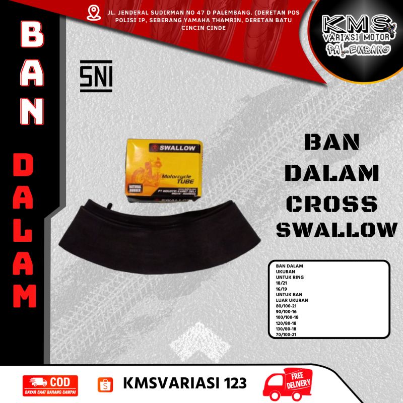 Ban Dalam Swallow Trail, Klx, MotoCross, Supermoto Ring 16, Ring 18, Ring 19, Ring 21 SNI