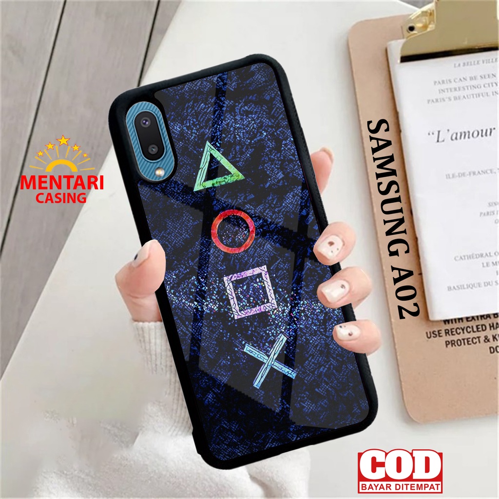 Case SAMSUNG A02 CASING SAMSUNG A02 [ GAME PS ] Mentari casing case hp kondom hp case custom case ca